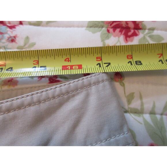 TALBOTS Womens Size 12 Khaki Beige Cotton Blend Flat Front Bermuda Shorts NWT - Picture 9 of 10